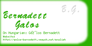 bernadett galos business card